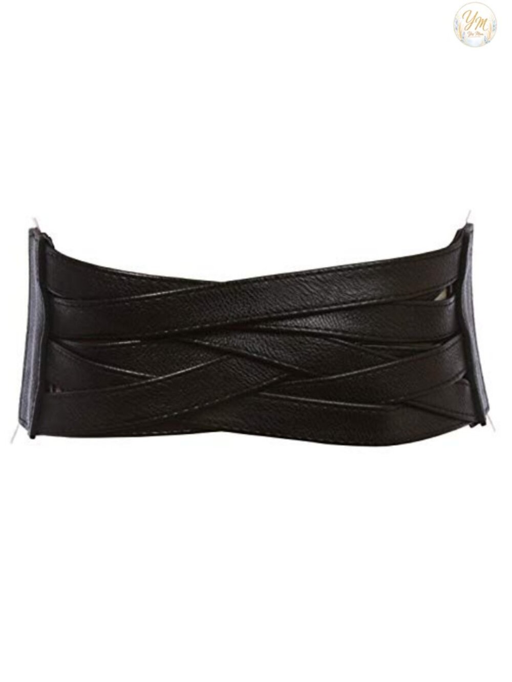 Women's High Waist Wide Braided Stretch Belt 4" PU Elastic